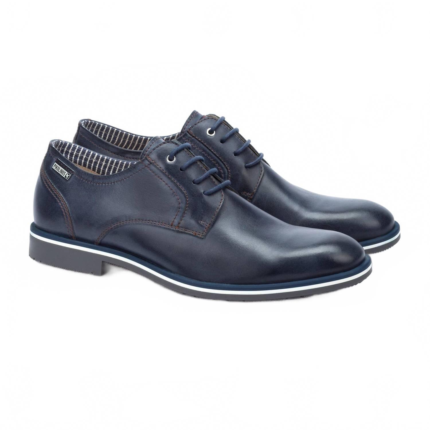 New Pikolinos Men's Leon M4v Leather Lace-Up Shoes In Blue